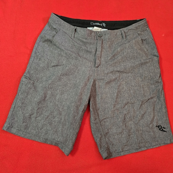 Da Hui Hybrid Shorts Mens Size 34 Gray Swim Land Summer Beach Surf  Lightweight - Picture 1 of 8